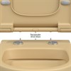 Унитаз BERGES подвесной EGO XL матовый кашемир Rimless 54 см, сиденье EGO XL Slim SO матовый кашемир, микролифт , быстросъем * 83211 - фото 58223