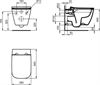 T533001 Ideal Standard i.life B Подвесной безободковый унитаз с технологией RimLS+, глубокий смыв, + крепеж WW966066 + сиденье T500301 T533001 - фото 58306