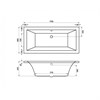 Ванна BERGES акриловая TARI 170x80 с каркасом 050030 - фото 60655