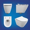 Cersanit 68305 с унитазом CITY SMART CO DPL EO slim с кнопкой ESTETICA чёрный мат с рамкой хром Cersanit 68305 - фото 62715
