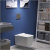 Комплект BERGES для монтажа  подвесного унитаза: инсталляция NOVUM525, кнопка F3 хром глянец, унитаз FLOE Rimless, сиденье дюропласт Floe Slim SO, микролифт, быстросъем 043223 - фото 69660