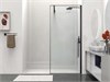 Душевая перегородка Walk-In HS VSW-1HS100CLB, 1000*2000, черный матовый, стекло прозрачное VSW-1HS100CLB - фото 75781