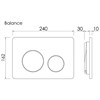 Кнопка смыва Balance, клавиши Circle, цвет хром матовый CN12-001M - фото 76307