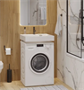 Умывальник на стиральную машину Sanita Luxe Galaxy 60 белый S1 (комплект кронштейнов) WB.WM/Galaxy/60-C/WHT.G/S1 - фото 76707