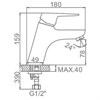 Смеситель для умывальника Ledeme H40 L1040 L1040 - фото 82749