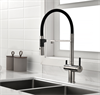 Paulmark GRAVITY, смеситель, никель, черный шланг Gr213888-BS - фото 82786