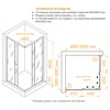 Душевой уголок квадратный, раздвижной у угла - TN-206-J 900x900, Душевой уголок квадратный, раздвижные двери с угла, тип «Дверь-Купе» TN-206-J 28912699-11 - фото 84043
