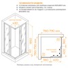 Душевой уголок квадратный, раздвижной у угла - TN-205-J 800x800, Душевой уголок квадратный, раздвижные двери с угла, тип «Дверь-Купе» TN-205-J 28912588-11 - фото 84049