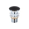 Донный клапан с керамической крышкой Vincea DBS0-216MB, черная мат. крышка, без перелива DBS0-216MB - фото 84780