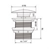 Донный клапан с керамической крышкой Vincea DBS-216, белая крышка, с переливом DBS-216 - фото 84789